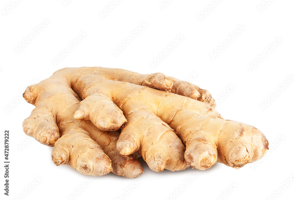 Ginger root isolated on a white background