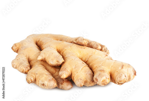 Ginger root isolated on a white background