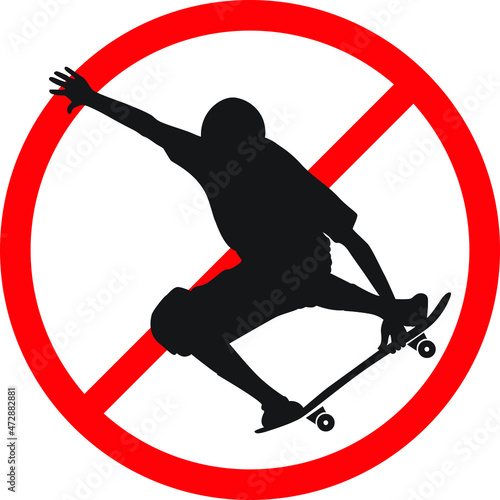 Skateboarding is prohibited, Skateboarding is prohibited in this area, Skateboarding is prohibited.