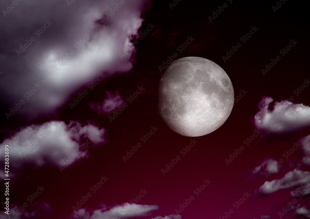 Obraz premium The moon in the night sky