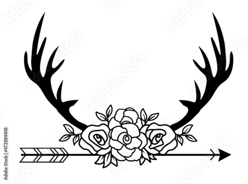 vector deer antlers