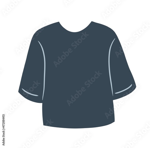 blue t shirt on white background 