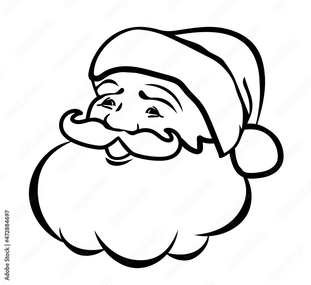 Obraz premium Vector Santa Face
