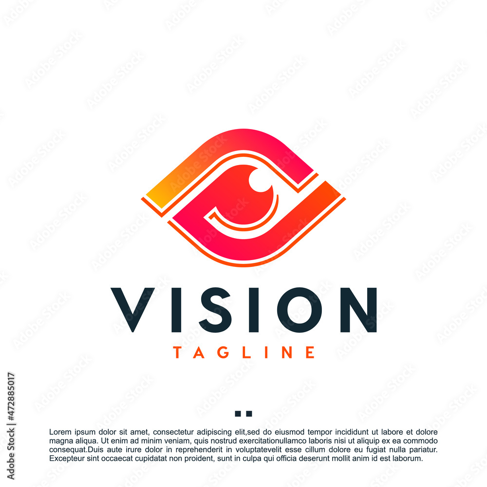 Obraz premium vision ,eye , logo design template
