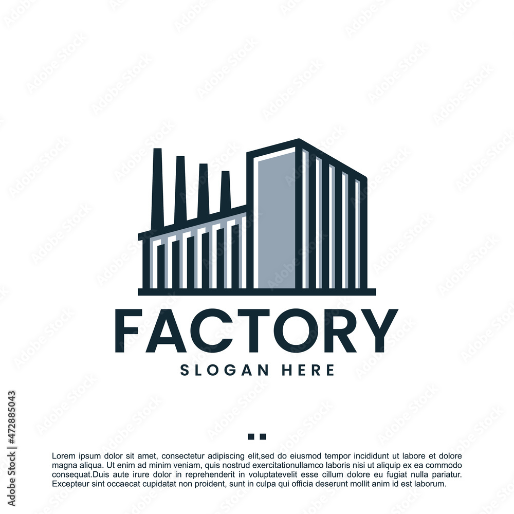 factory,industry, logo design template
