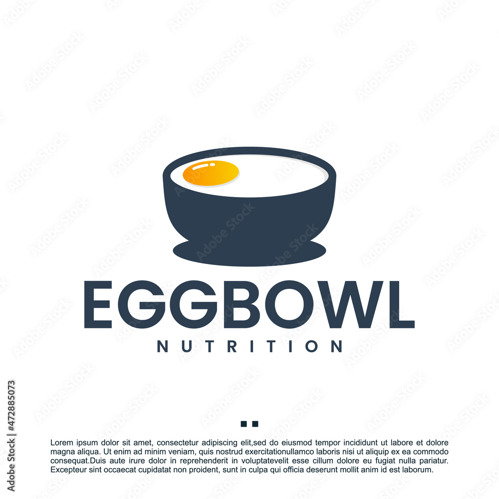 egg bowl, nutrition , logo design template egg bowl, nutrition , logo design template