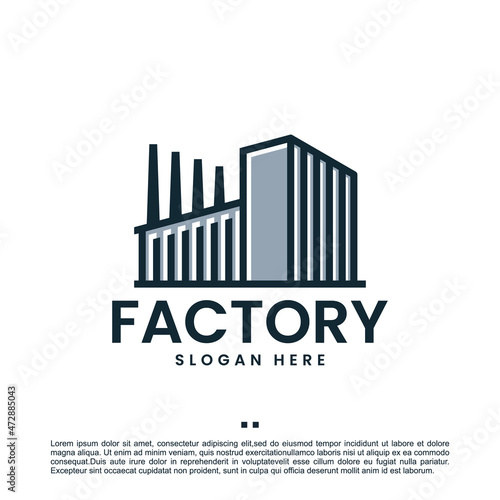 factory industry  logo design template