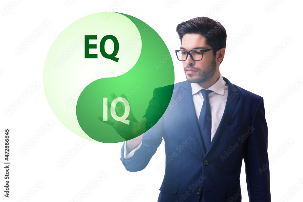 EQ and IQ skill concepts with businessman EQ and IQ skill concepts with businessman