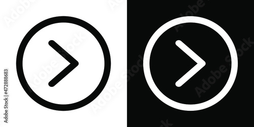 Black and White Right Arrow Vector Icon. Right arrow button icon. Sign interface icons vector design template. Arrow icons graphic design vector sign symbol. Vector icon on white and black background. Free Download Black and White Right Arrow Vector Icon. Right arrow button icon. Sign interface icons vector design template. Arrow icons graphic design vector sign symbol. Vector icon on white and black background. - GFXLoad