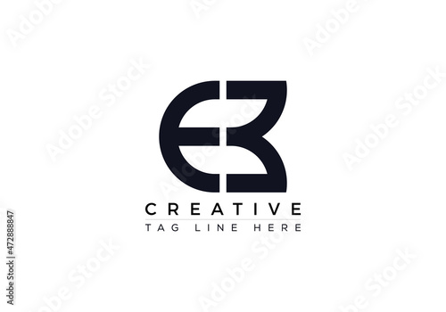 Minimalist Logo Design of Letter EB illustration for your business. Initial logo design, geometric logo. Creative Modern Monogram alphabet. photo