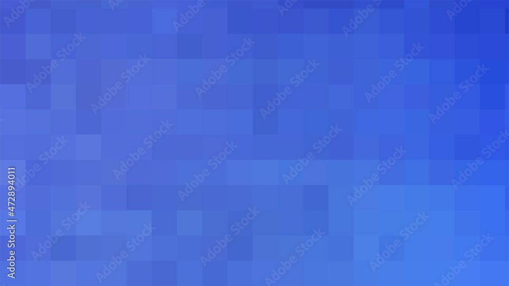 Vector blue background. Geometric texture from blue squares. Abstract pattern of square pixels. Creative design template for celebration and season decoration. A backing of mosaic squares. EPS 10