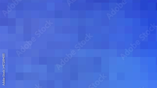 Vector blue background. Geometric texture from blue squares. Abstract pattern of square pixels. Creative design template for celebration and season decoration. A backing of mosaic squares. EPS 10