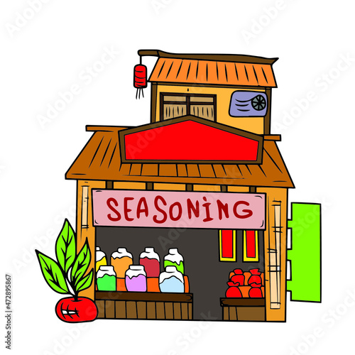 Vector design of children's buildings for social network games,stickers,banners,postcards