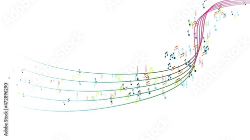 Music Musical symbols notes, beat Moving Seamless loop 3D animation for video backgrounds, concert performances, presentations, dance parties, music clips, nightclubs, corporate events, fashion shows.