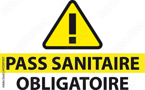 PANNEAU PASS SANITAIRE OBLIGATOIRE V2