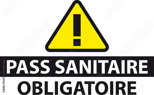 PANNEAU PASS SANITAIRE OBLIGATOIRE V1