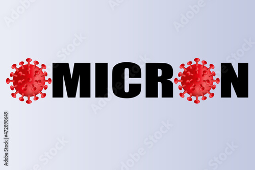 Omicron logo, variant of infectious coronavirus.