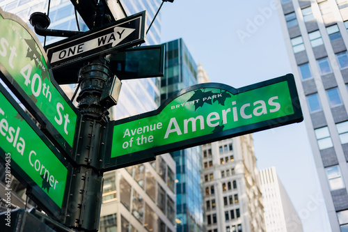 Street sign in New York 6th avenue
