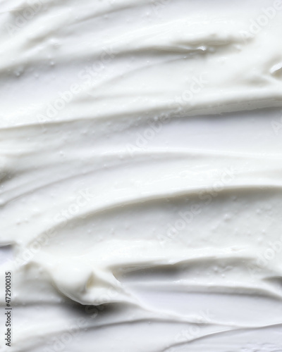 Cosmetics white face scrub texture upclose