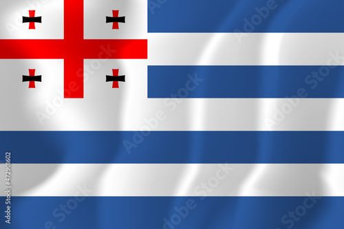 Adjara national flag soft waving background illustration