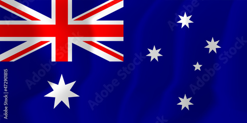 Australia national flag soft waving background illustration © fadlanbolang