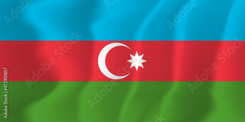 Free Download Azerbaijan national flag soft waving background illustration - GFXLoad