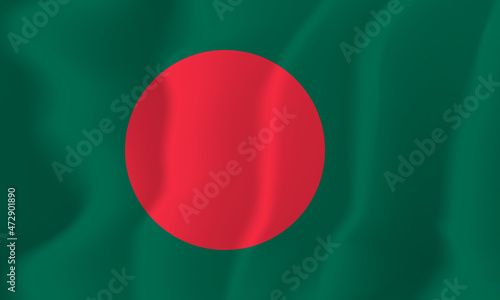 Free Download Bangladesh national flag soft waving background illustration - GFXLoad