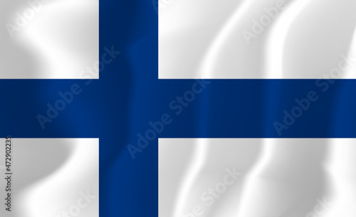 Finland national flag soft waving background illustration