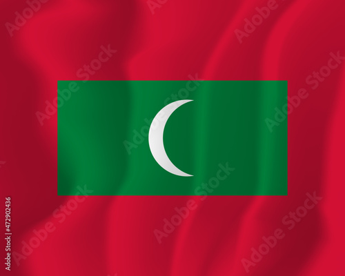 Free Download Maldives national flag soft waving background illustration - GFXLoad