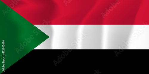 Sudan national flag soft waving background illustration Free Download Sudan national flag soft waving background illustration - GFXLoad