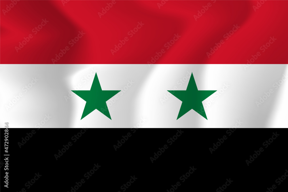 Syria national flag soft waving background illustration Syria national flag soft waving background illustration