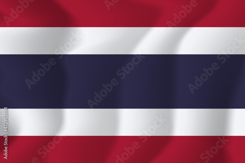 Free Download Thailand national flag soft waving background illustration - GFXLoad
