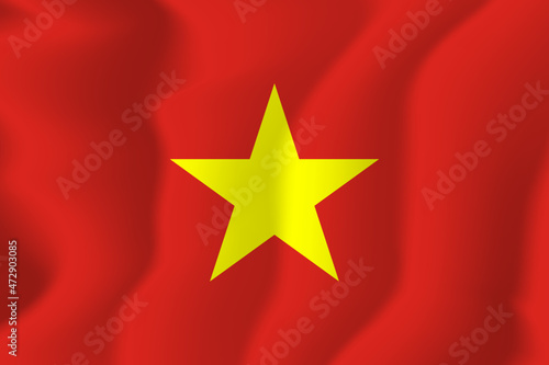 Vietnam national flag soft waving background illustration