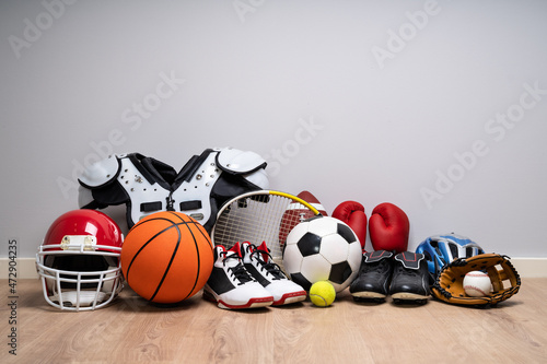 Many Sport Equipment Gear Objects