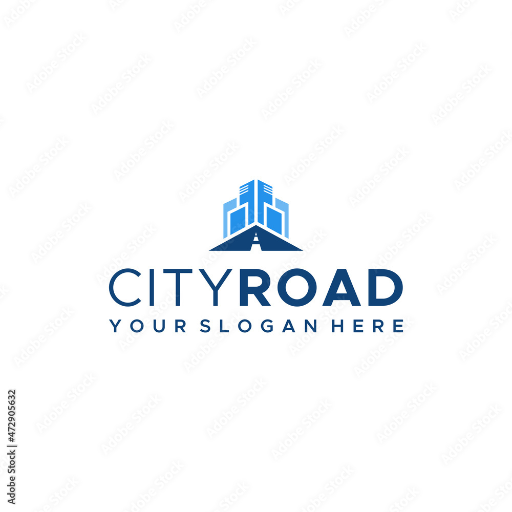 modern CITYROAD real estate building Logo desig