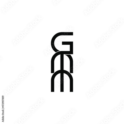 gmm letter initial monogram logo design photo