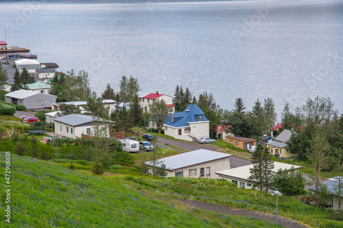 Town of Neskaupsstadur in Nordfjordur fjord in Iceland photo