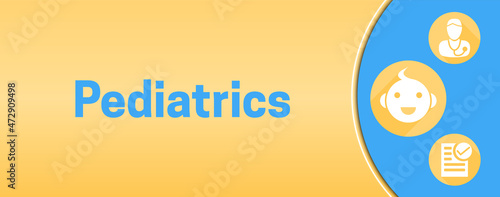 Blue and Yellow Pediatrics Background Illustration