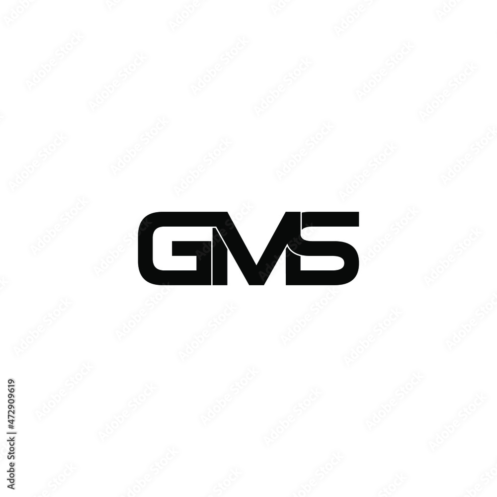 gms letter initial monogram logo design gms letter initial monogram logo design
