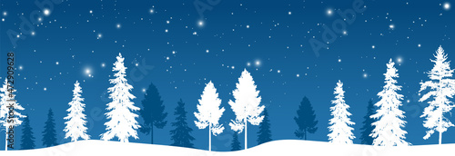 Christmas landscape background. Vector illustration EPS 10.