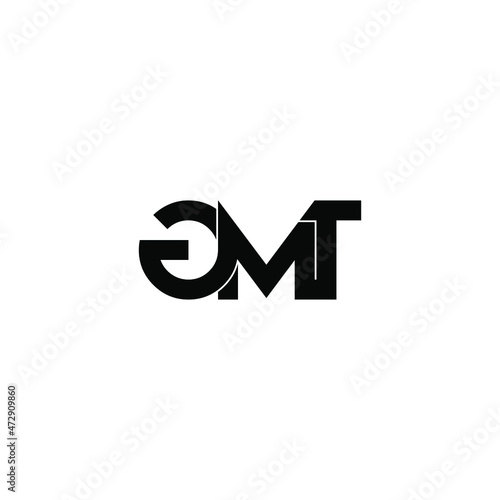 gmt letter initial monogram logo design