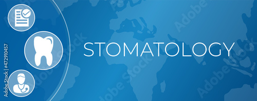 Stomatology Background Illustration with Global World Map Design