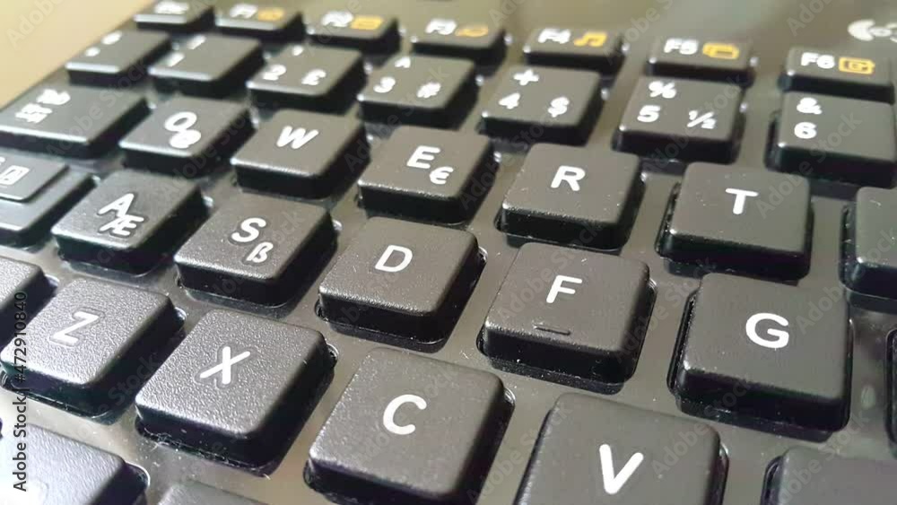 Black computer keyboard Black computer keyboard