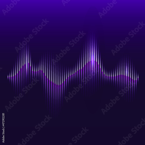 Sound waves Frequency audio waveform music wave HUD interface elements, voice graph signal. Vector audio wave