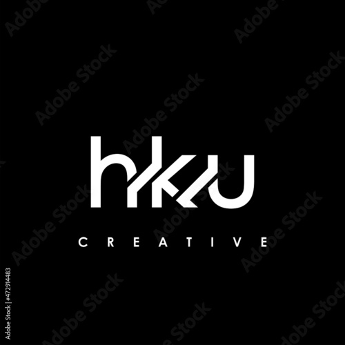 HKU Letter Initial Logo Design Template Vector Illustration photo