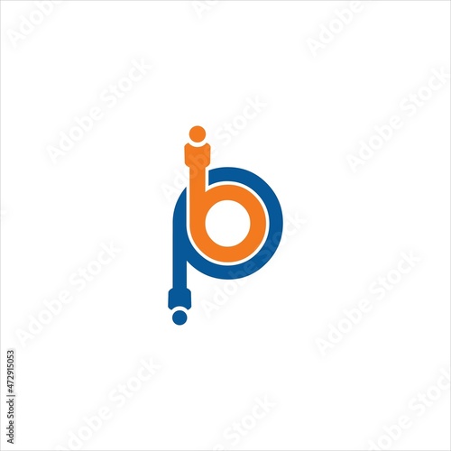 letter p logo vector template pivot