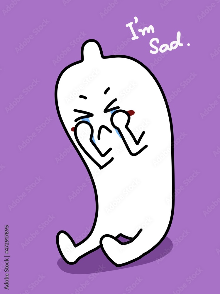 cute condom cartoon on purple background cute condom cartoon on purple background