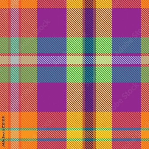 Colourful Plaid textured Seamless Pattern