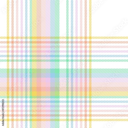 Rainbow Pastel Plaid textured Seamless Pattern