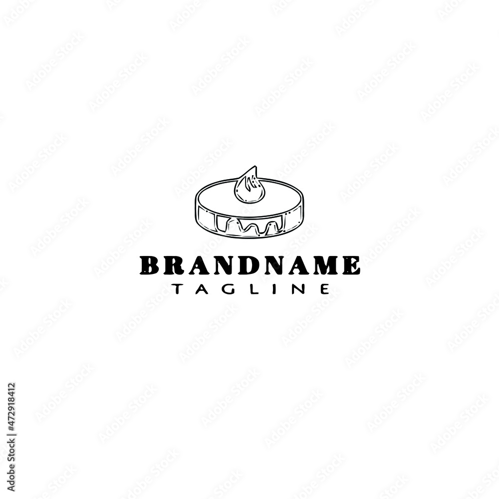 Fototapeta premium cupcake logo cartoon icon design template black isolated vector